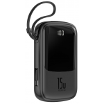 Baseus Q pow Power Bank γρήγορης φόρτησης 3A 10000mAh ψηφιακή οθόνη USB-A με καλώδιο Type-C